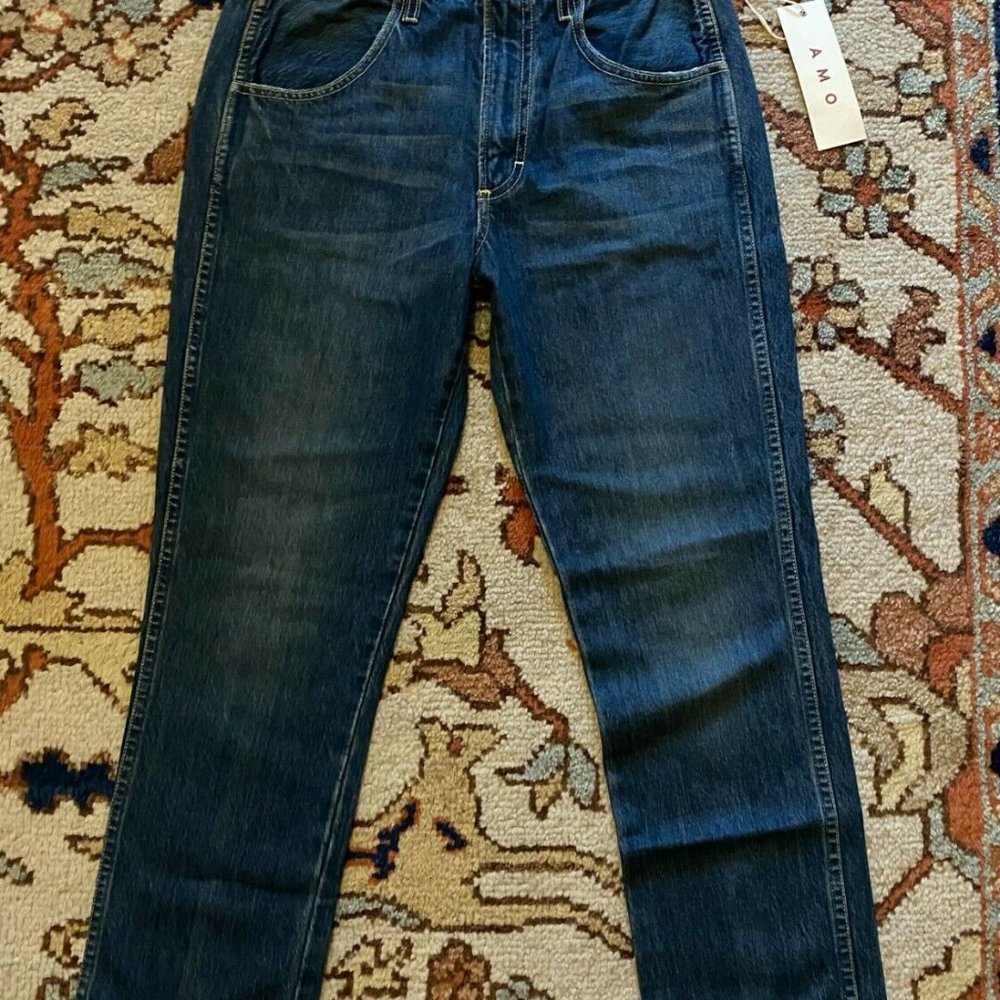 NWT - AMO Tulip High Rise Dark Wash Vintage Slim Denim Jeans Pants, Size 28